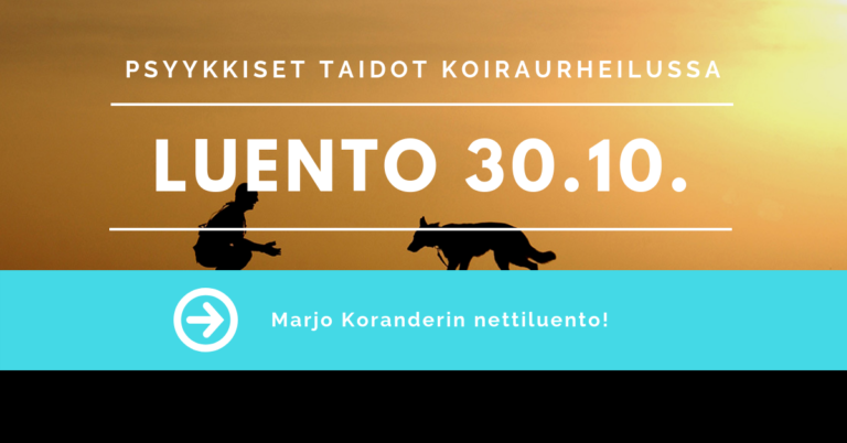 Psyykkiset taidot koiraurheilussa -luento nyt arkistossa