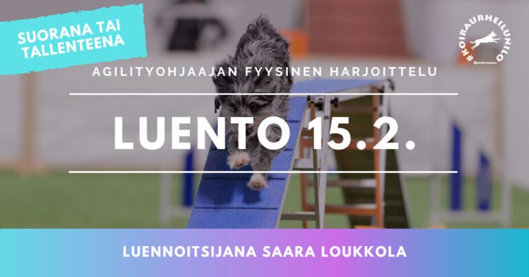 Nettiluento ke 15.2. klo 18.30 – Agilityohjaajan fyysinen harjoittelu