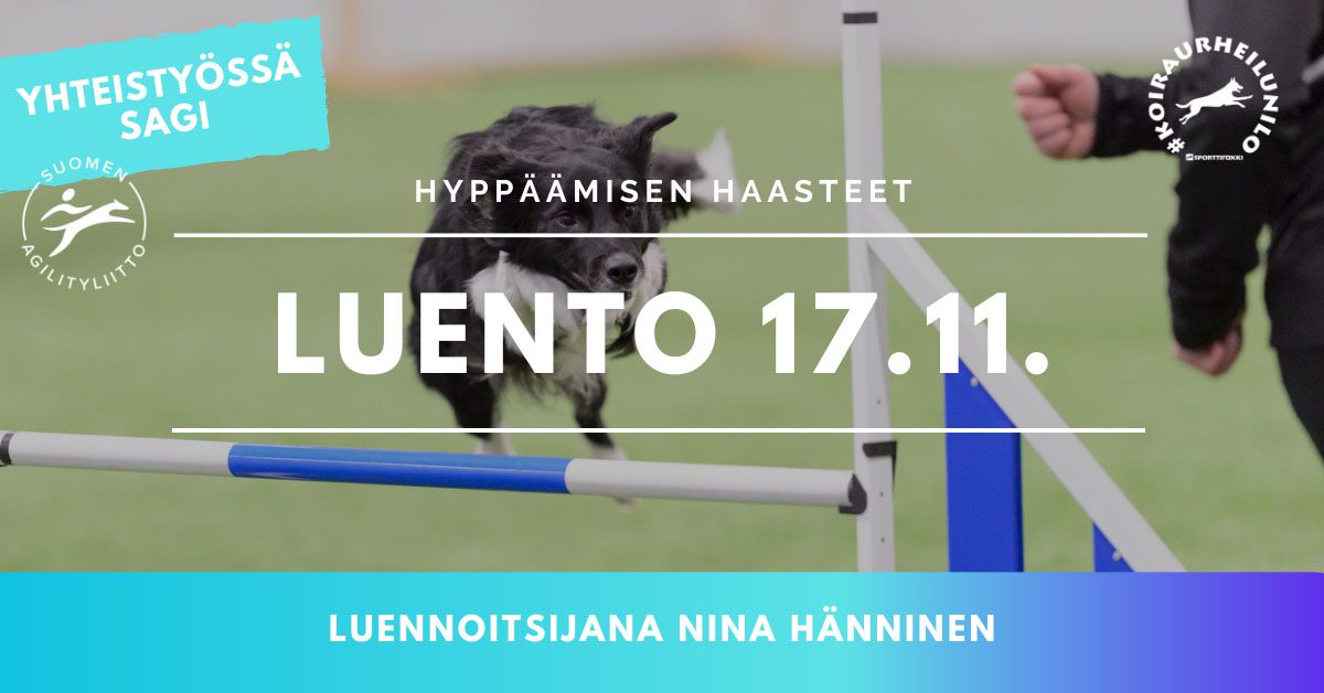 Hyppäämisen haasteet, nettiluento, agility
