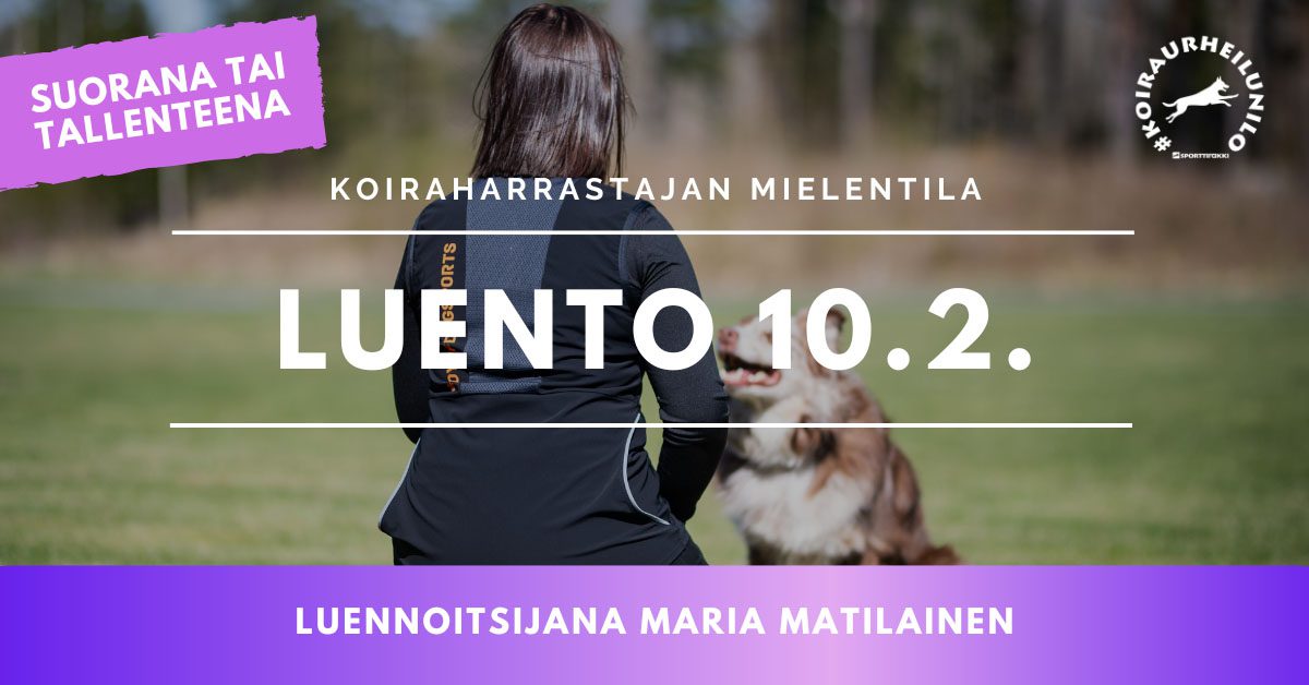 Koiraharrastajan mielentila, tavoitteena yhteinen kupla